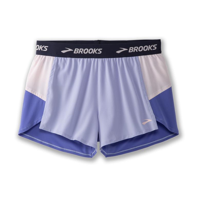 Brooks Womens Chaser 3 Running Shorts - Lavender Purple/Baja Blue/Rose (065723-UOT)